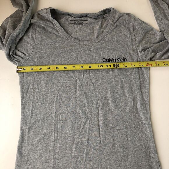 Calvin Klein Sleepwear Women's L/S Tee Logo Gray Size Small - Picture 5 of 11
